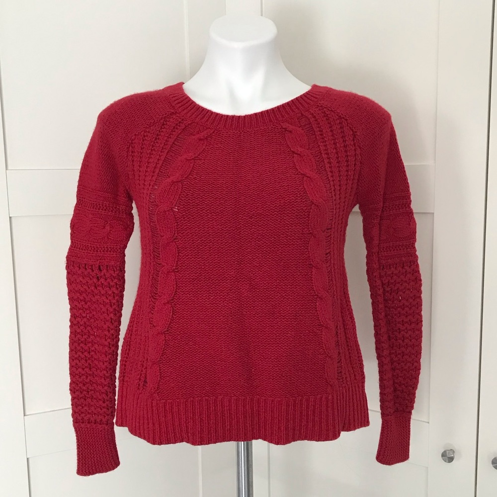 AEO Red Knit Sweater